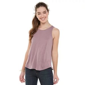 SO High Neck Tank Top in Muted Plum Medium